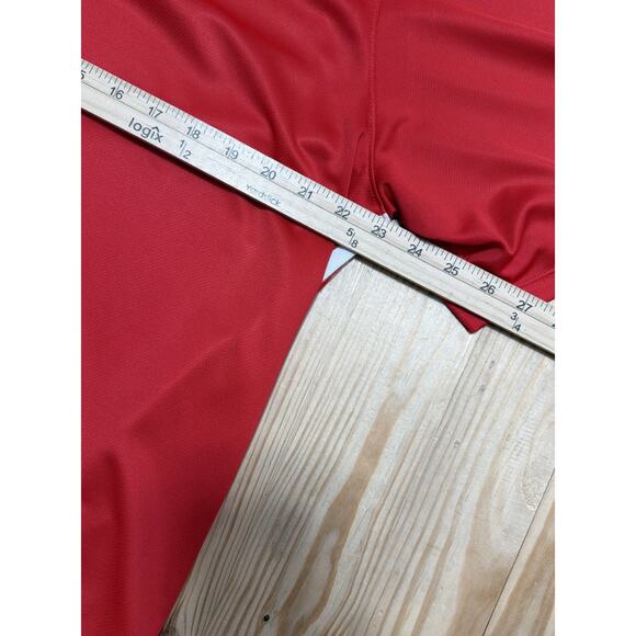 Nike Golf Mens Red Short Sleeve DriFit Polo Shirt Size XL State Farm Golf Logo - Picture 3 of 7